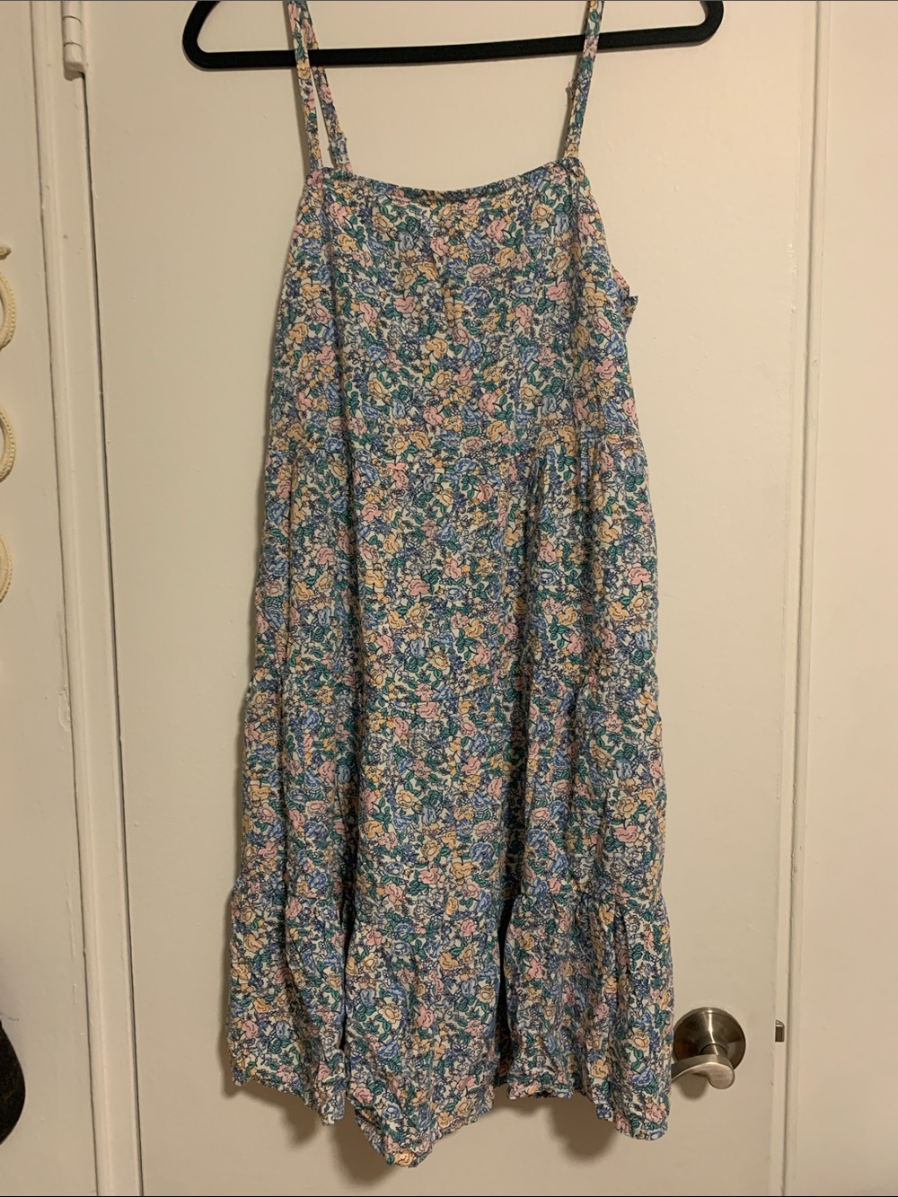 Floral Tiered Sundress Skirt - Blue Multi